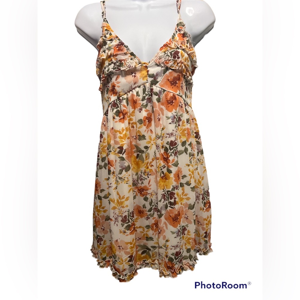 Trixxi Orange Floral Dress